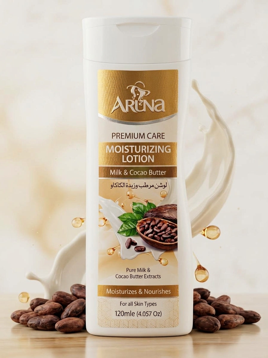 Aruna Premium Care Moisturizing Lotion – Milk & Cocoa Butter 120ml